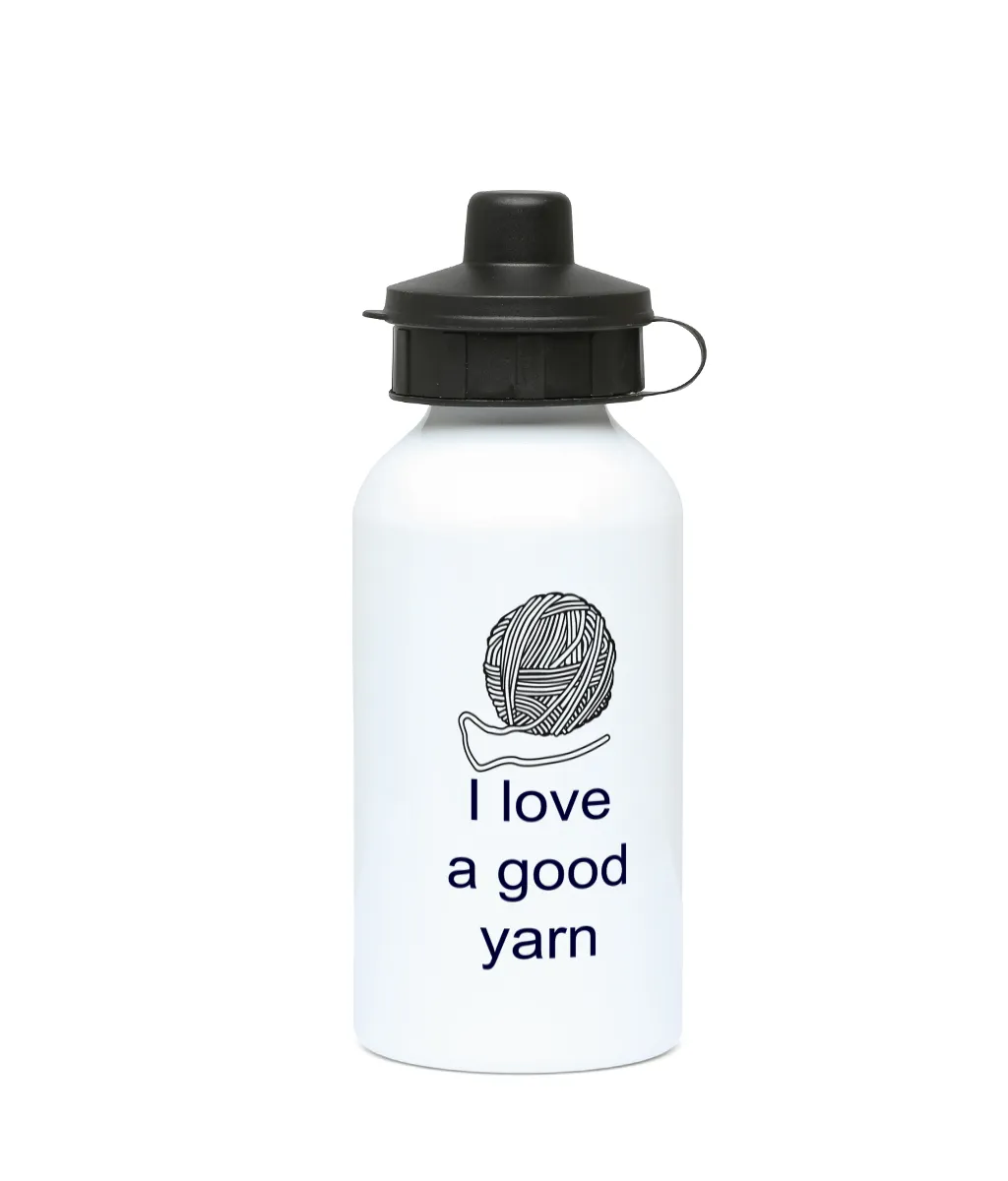 400ml Water Bottle I love to knit