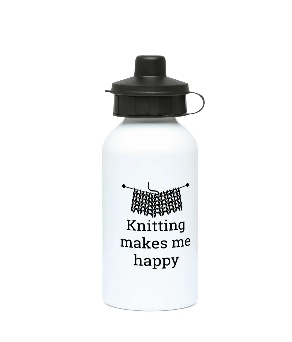 400ml Water Bottle Knitting makes me happy