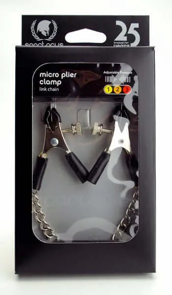 Adjustable Micro Pliers Nipple Clamps with Link Chain: Explore Exquisite Sensations