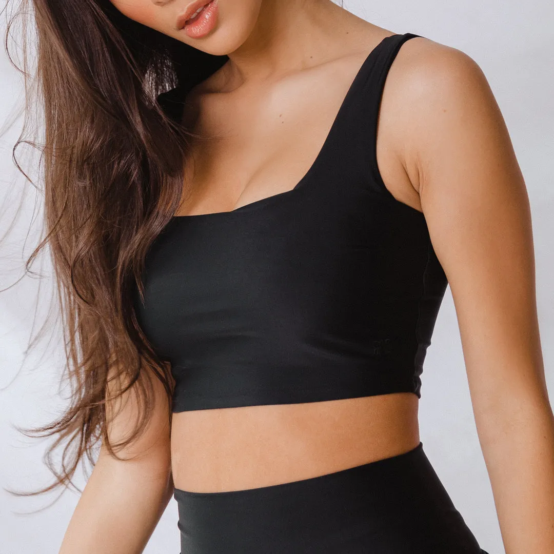 Black Olivia Swim Crop