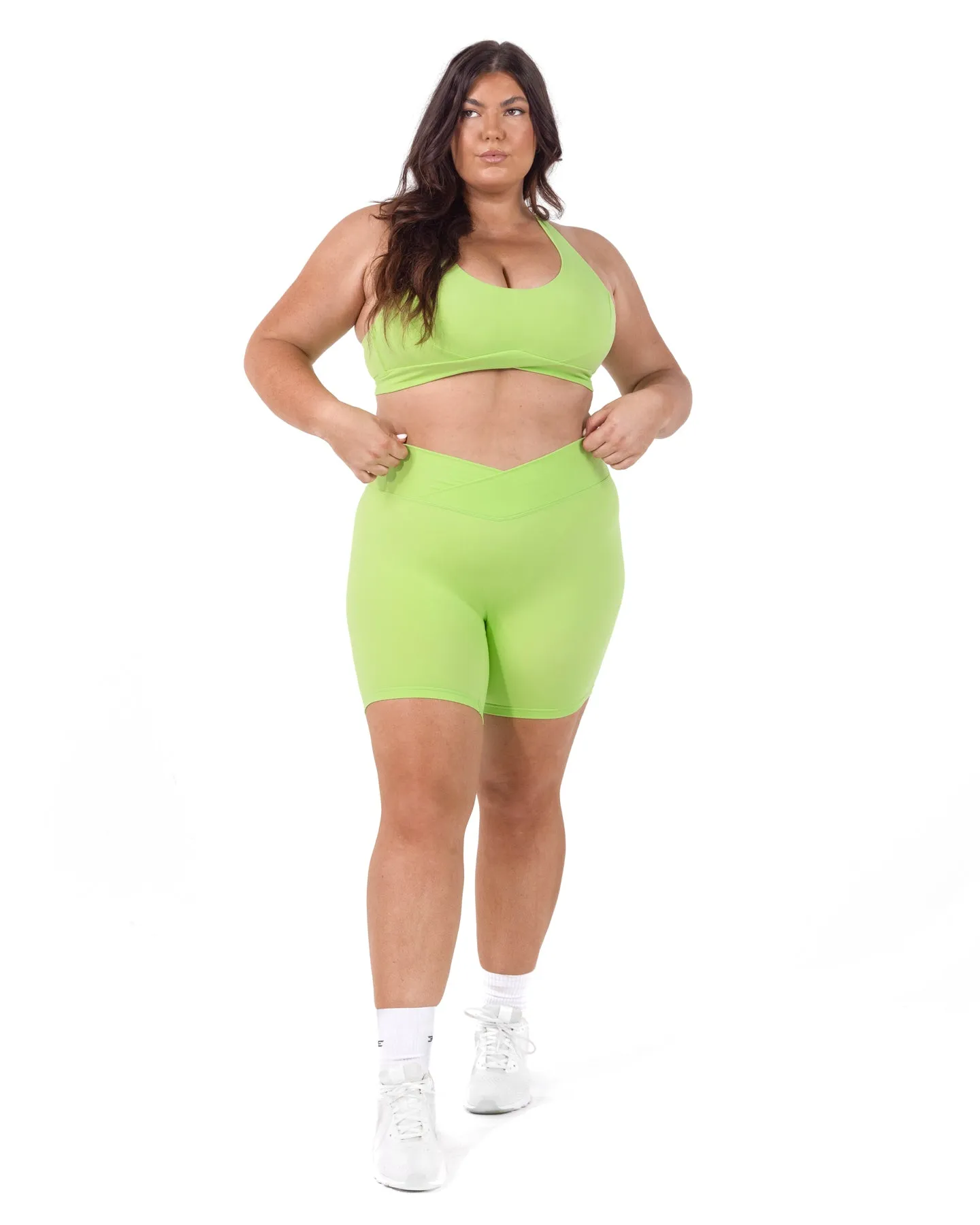 Cross Over Sports Bra - Lime