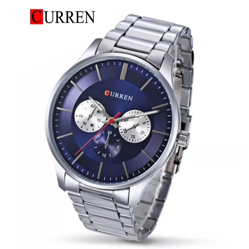 CURREN Original Brand Stainless Steel Band Wrist Watch For Men With Brand (Box & Bag)-8282