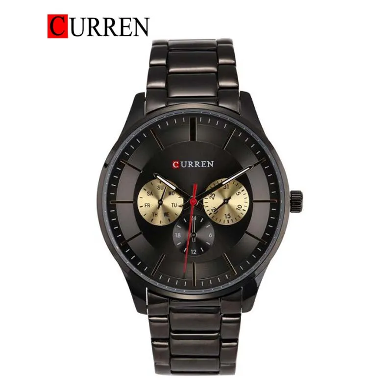 CURREN Original Brand Stainless Steel Band Wrist Watch For Men With Brand (Box & Bag)-8282