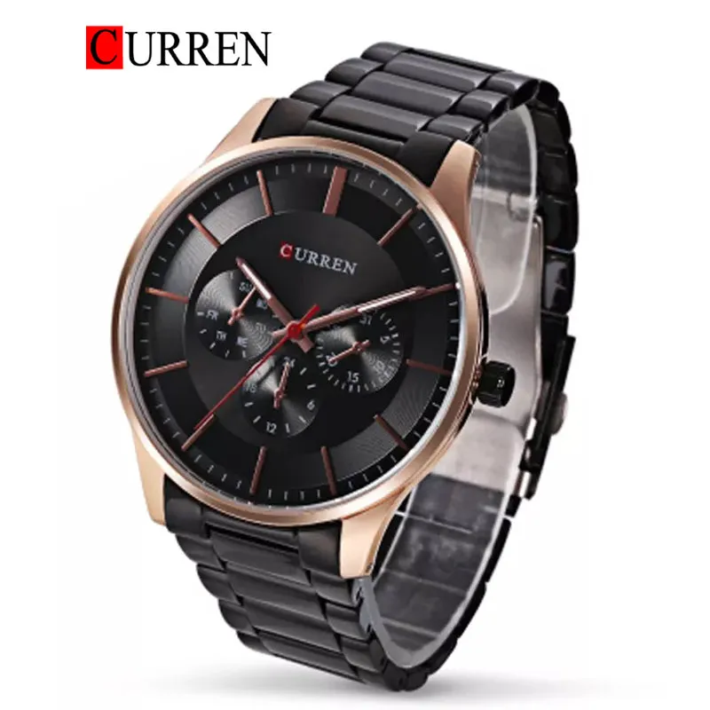 CURREN Original Brand Stainless Steel Band Wrist Watch For Men With Brand (Box & Bag)-8282