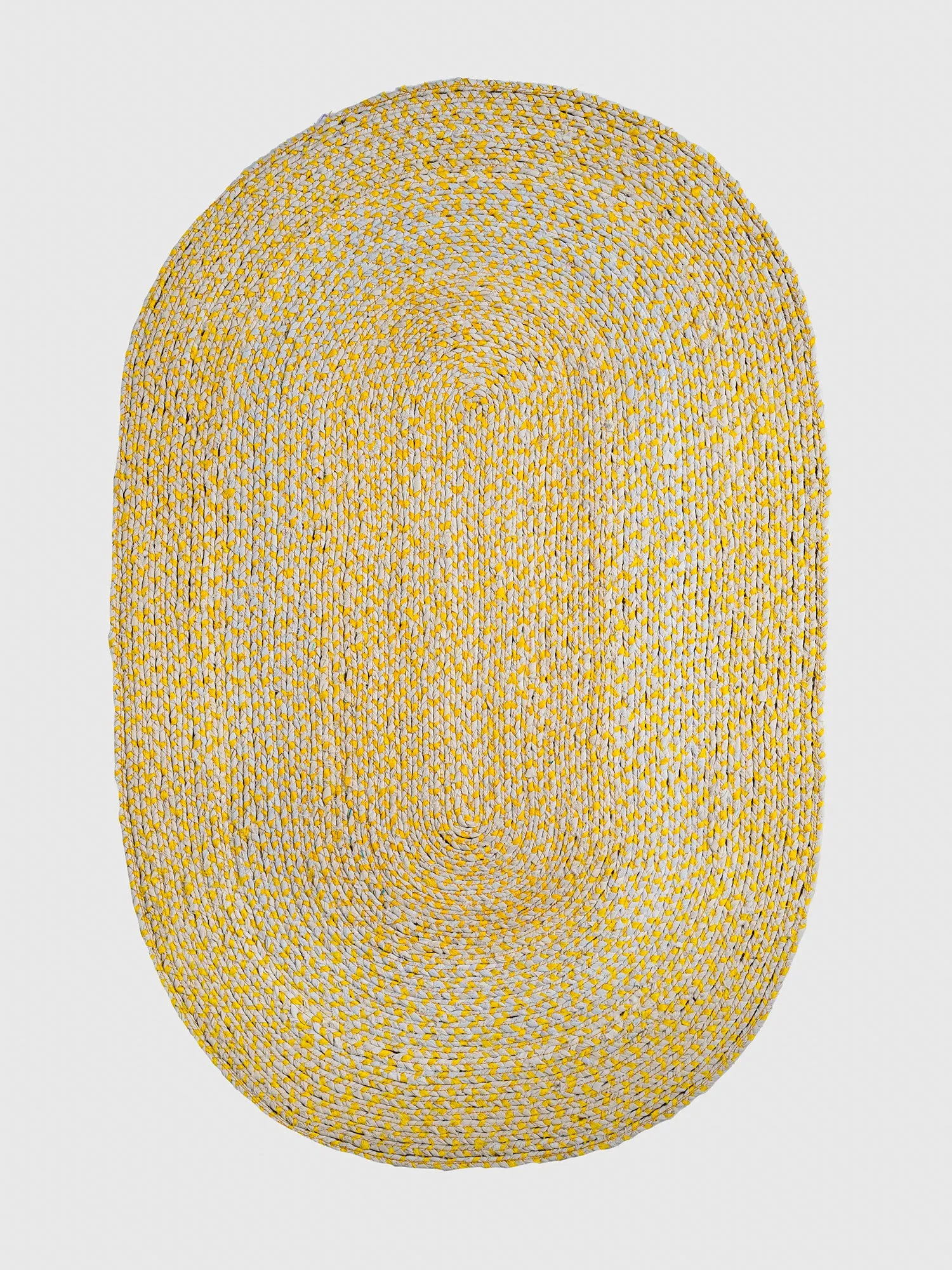 Hand Braided Rug - Yellow