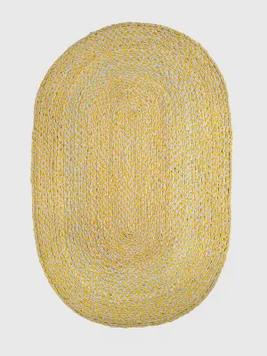 Hand Braided Rug - Yellow