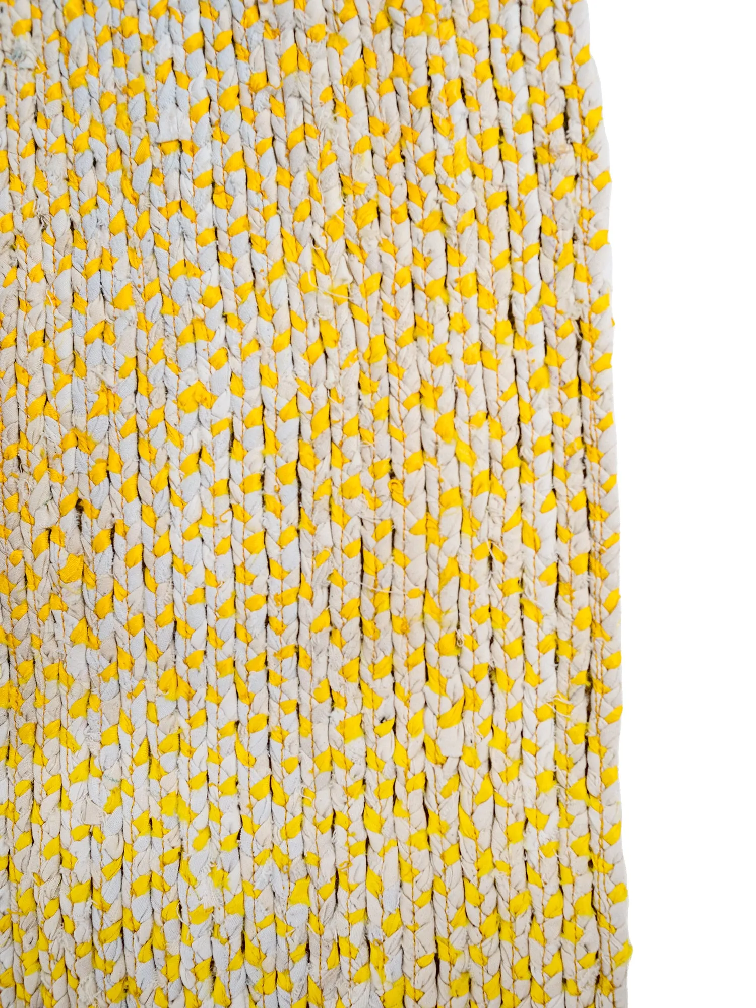 Hand Braided Rug - Yellow