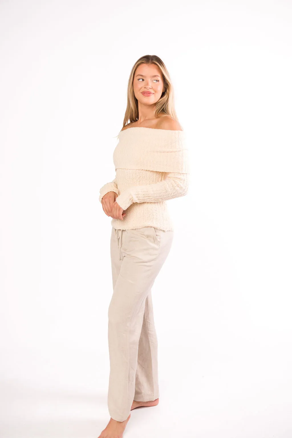 Kaelyn Knit Top in Ivory