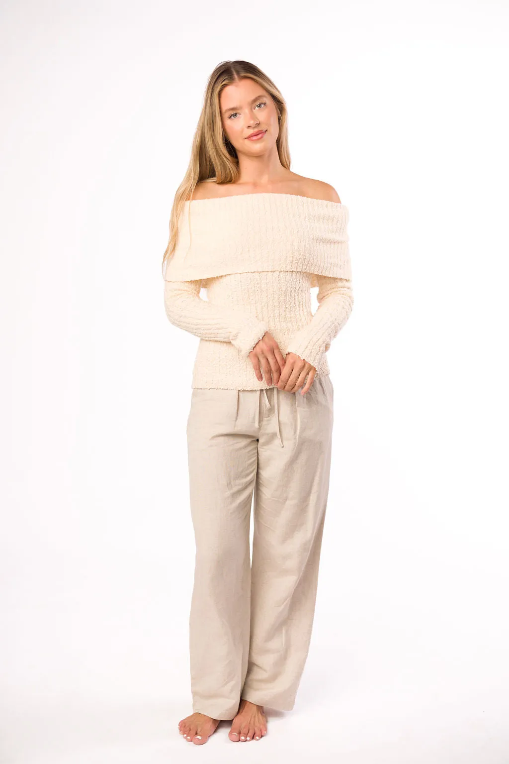 Kaelyn Knit Top in Ivory