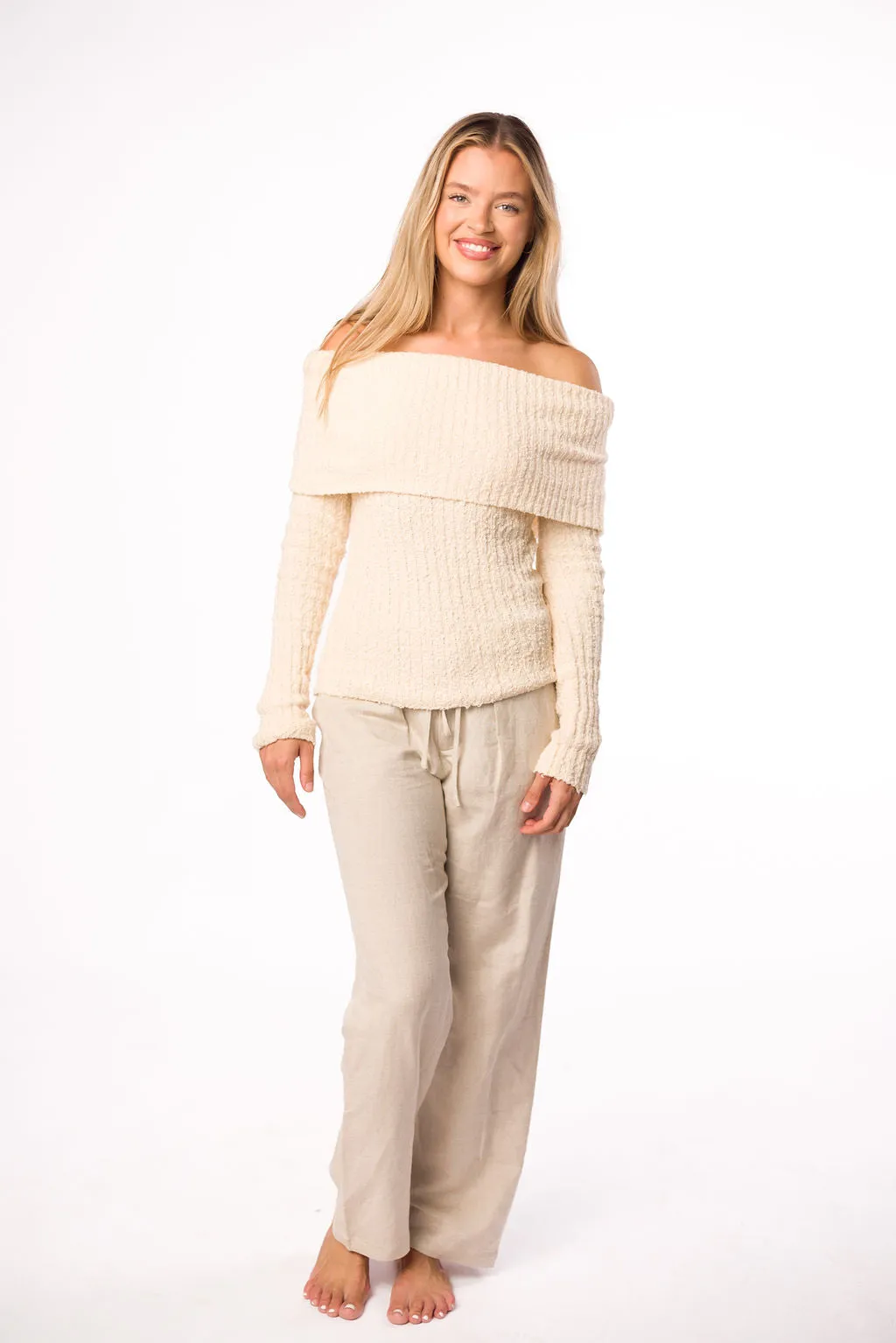 Kaelyn Knit Top in Ivory