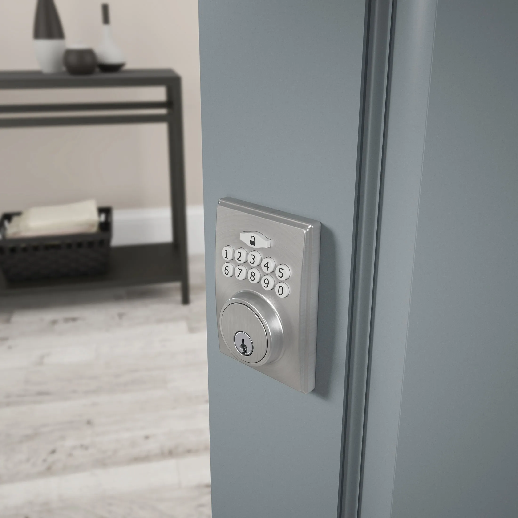 Keypad Electronic Deadbolt in Stainless Steel