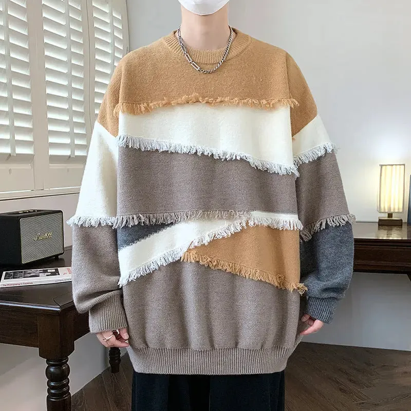 Long Sleeve Sweatshirt Men's Knitwear Korean Style