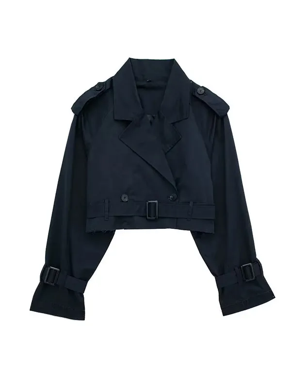 Long Sleeves Loose Split-Joint Lapel Jackets