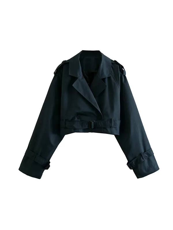 Long Sleeves Loose Split-Joint Lapel Jackets