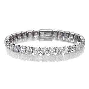 Moissanite Halo Tennis Bracelet - 6mm