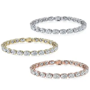 Oval Tennis Bracelets Made With Swarovski Elements