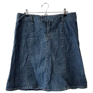 panelled denim skirt w/ flare - US14