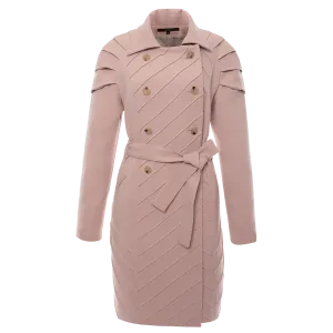 Pleated Shoulder Trench Coat