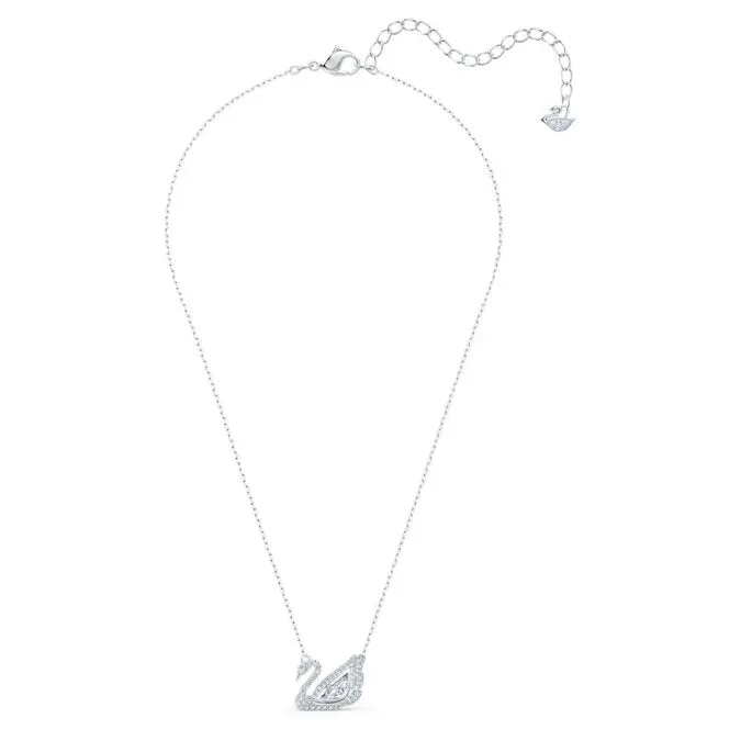 SWAROVSKI Dancing Swan necklace 5514421, Swan, White, Rhodium plated