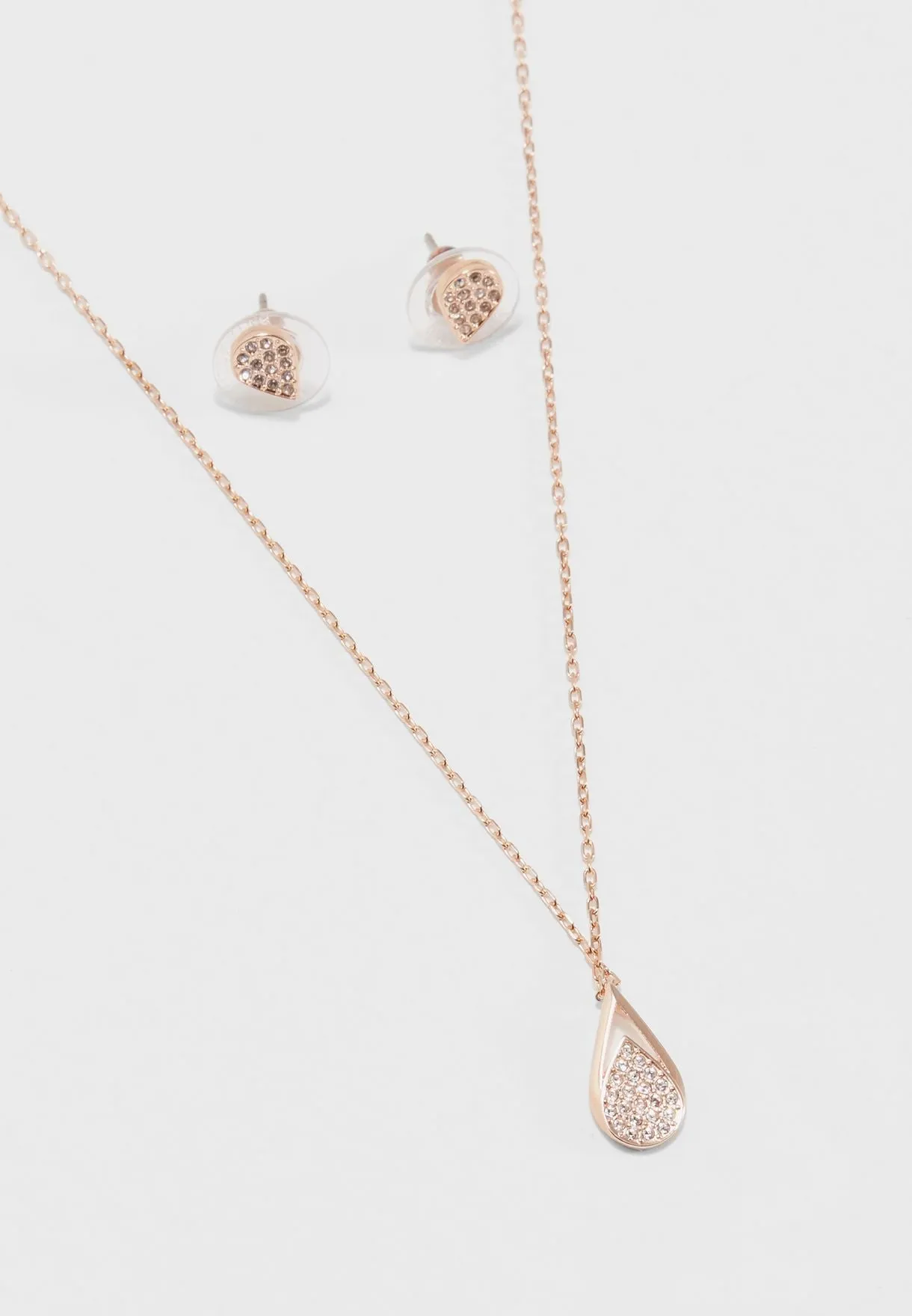 SWAROVSKI Ginger Pear Set White Rose Gold #5367891