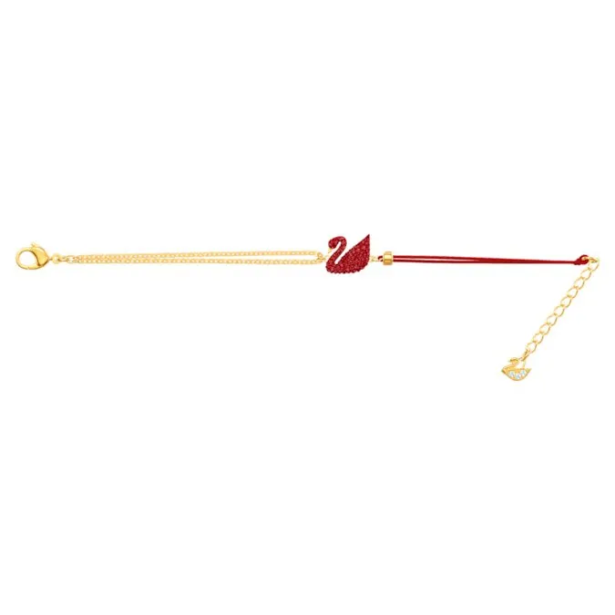 SWAROVSKI Iconic Swan bracelet 5465403, Swan, Red, Gold-tone plated