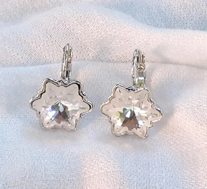 Swarovski Snowflake Dangle Earrings