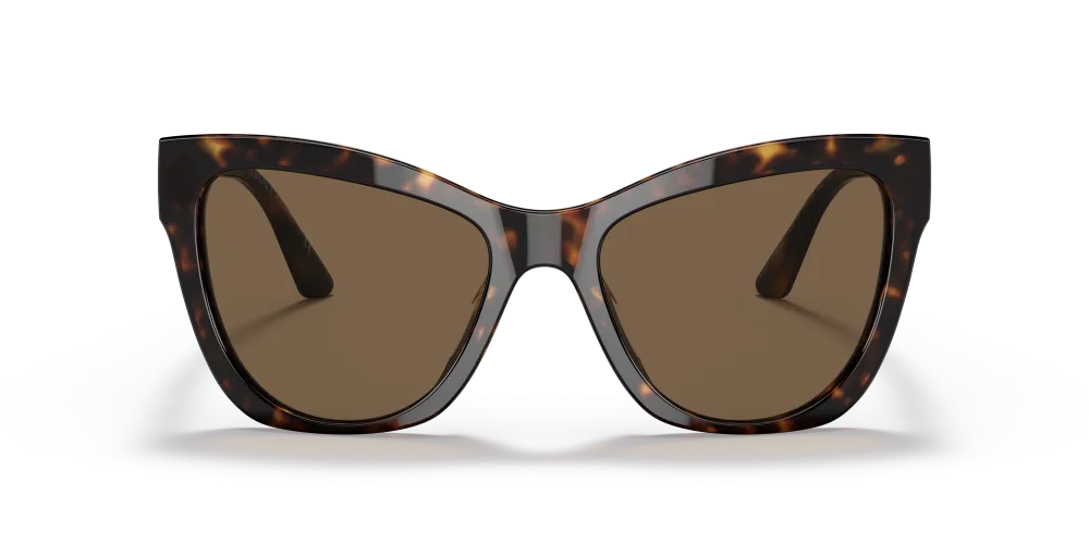 Versace Cat Eye Non-Polarized Sunglasses - Havana/Dark Brown