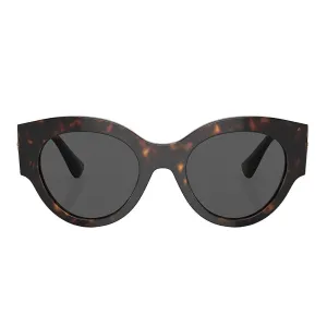 Versace Round Non-Polarized Sunglasses - Havana/Dark Gray