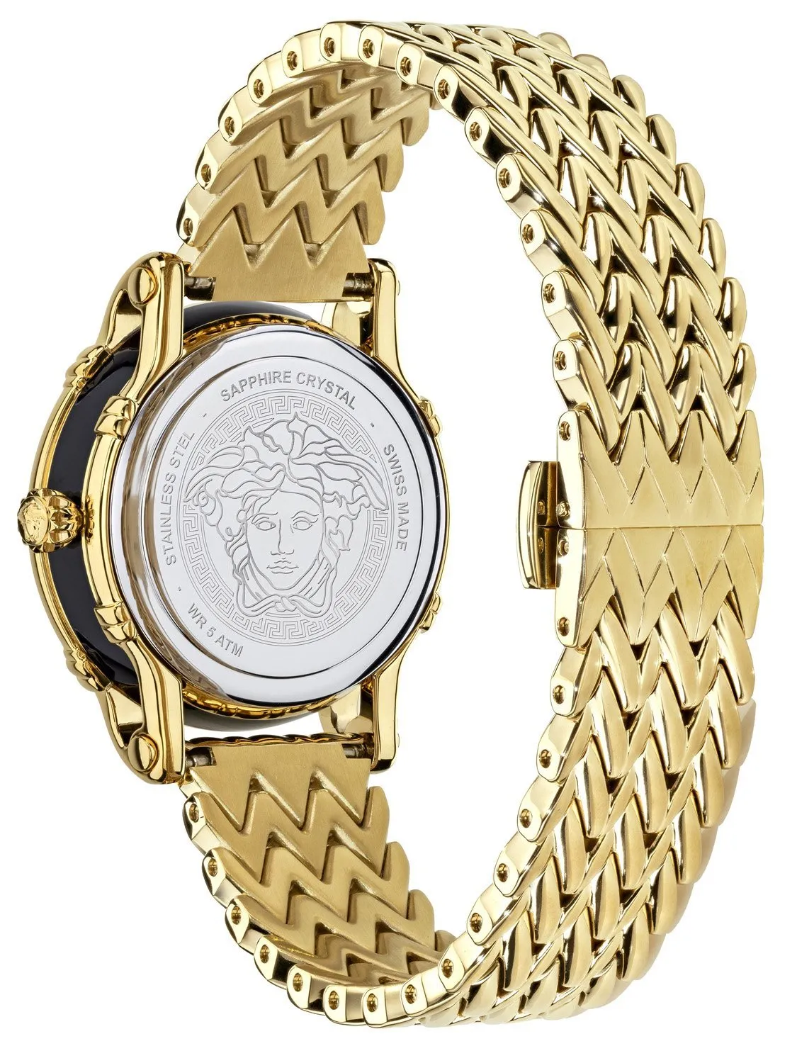 Versace SAFETY PIN 34mm Gold / Gold Dial Womens Watch VEPN620