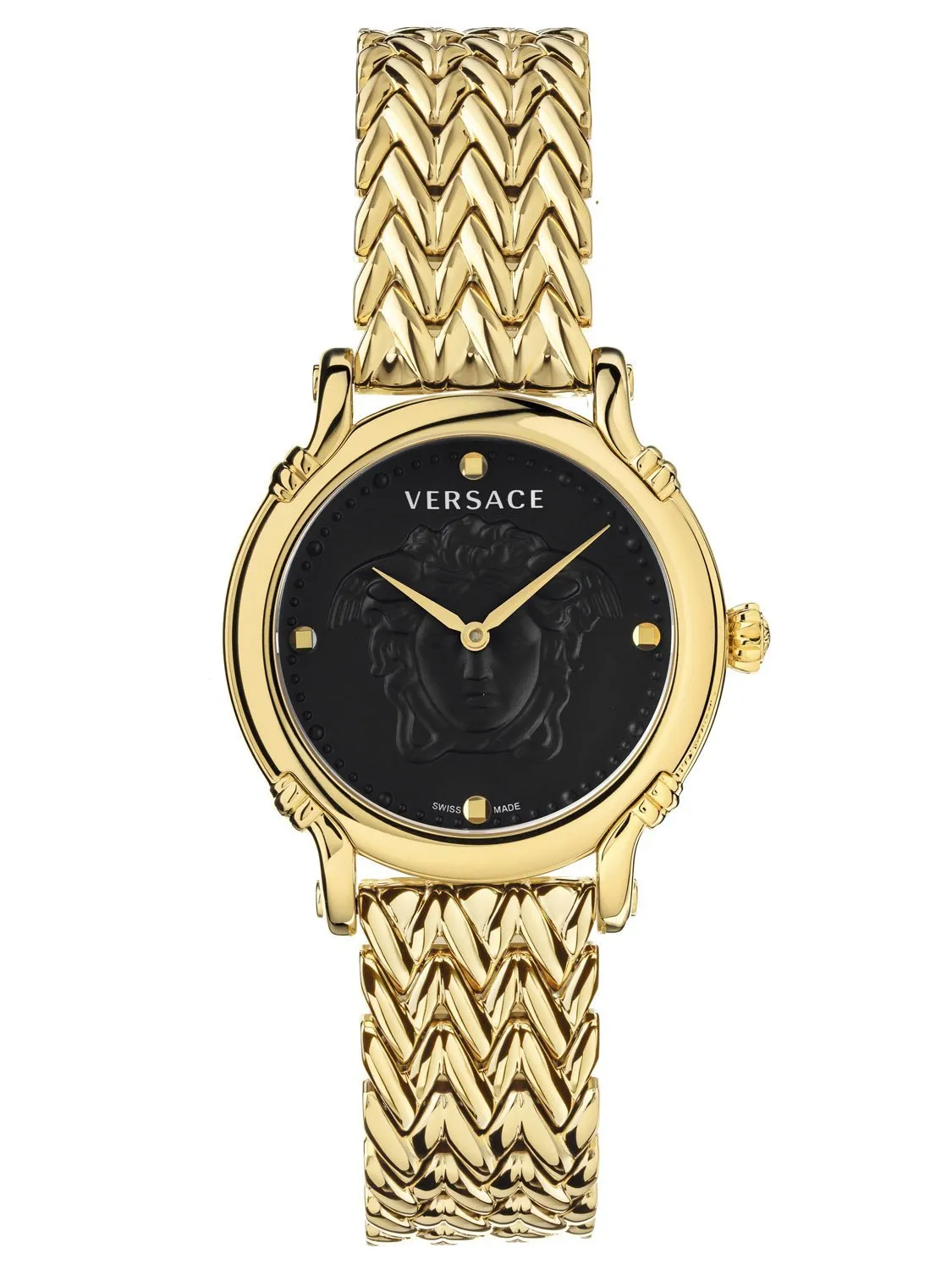 Versace SAFETY PIN 34mm Gold / Gold Dial Womens Watch VEPN620