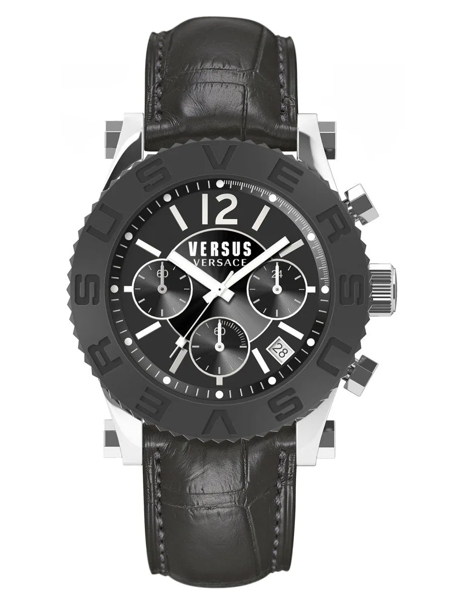 Versus Versace MADISON Mens 42mm Chrono Black Watch SOH070015