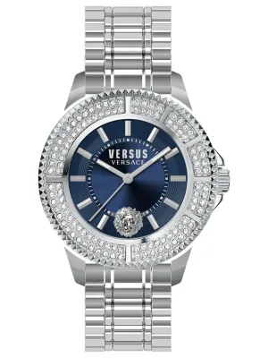 Versus Versace TOKYO CRYSTAL 42mm Silver/Blue Women's Watch SGM250015