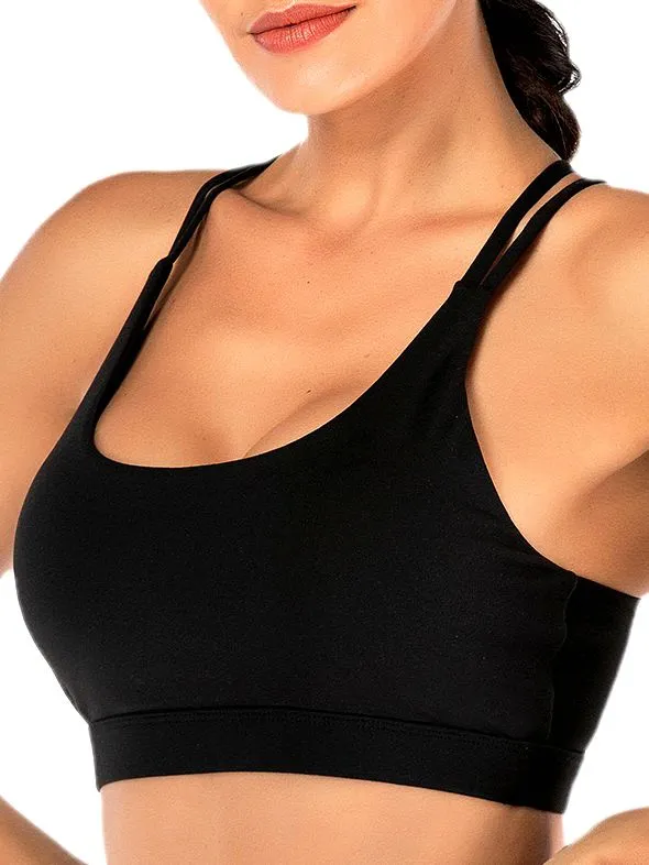 ZASUWA Female Cross Beautify Back Hollow Out Sports Bras